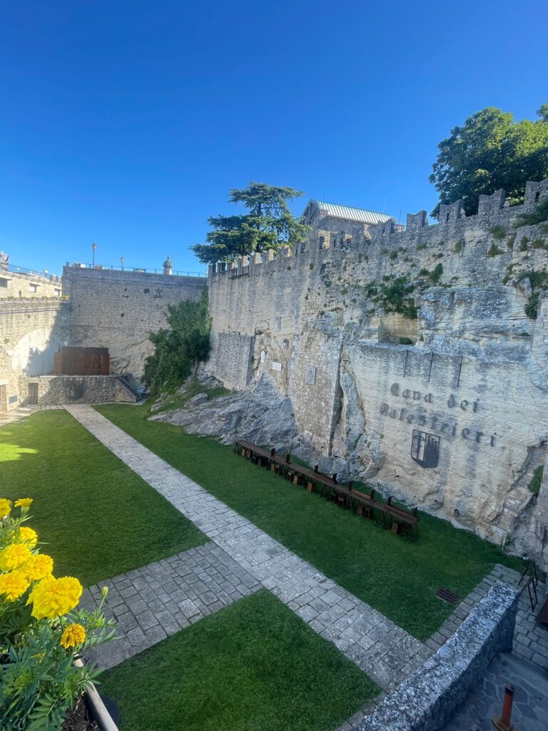 Cava dei Balastrieri, a crossbow training ground nestled amongst the medieval walls of San Marino's old town.