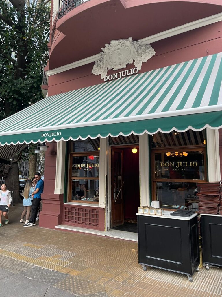 The entrance to Don Julio steakhouse in Palermo, Buenos Aires.