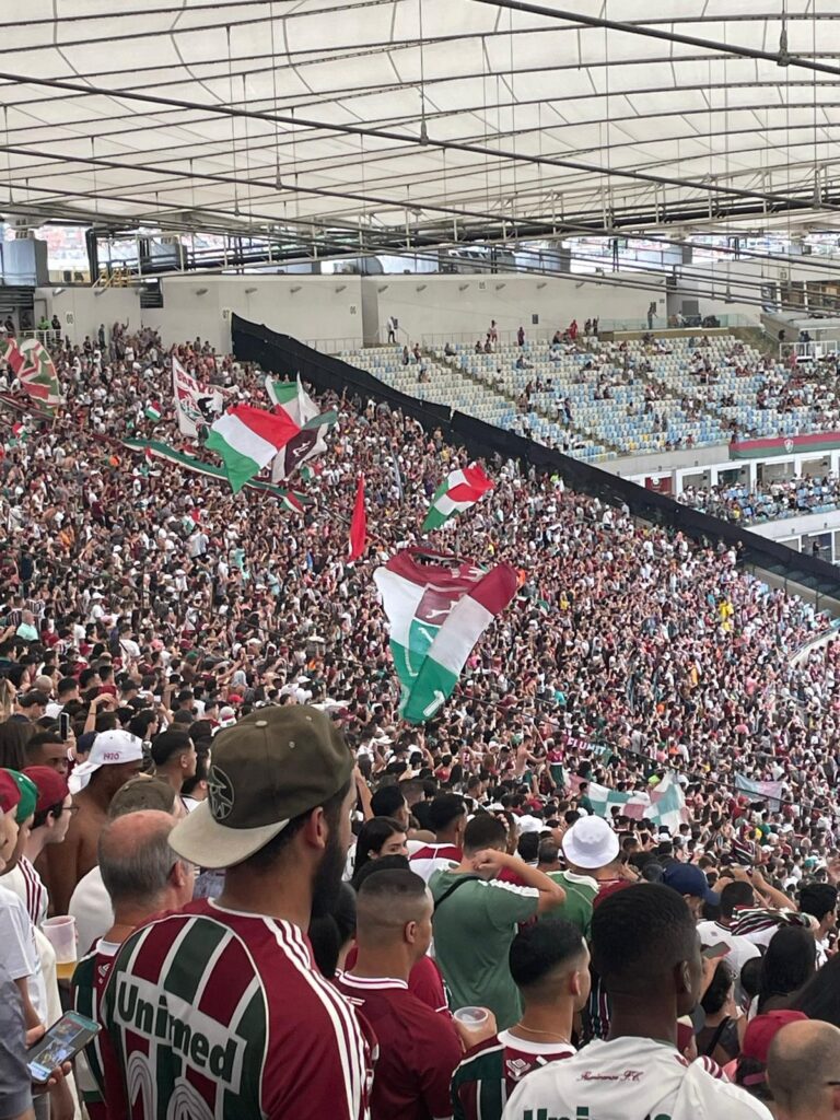 Fluminense fans inside the Maracana Stadium during their 2-2 draw with Botafogo in October 2022