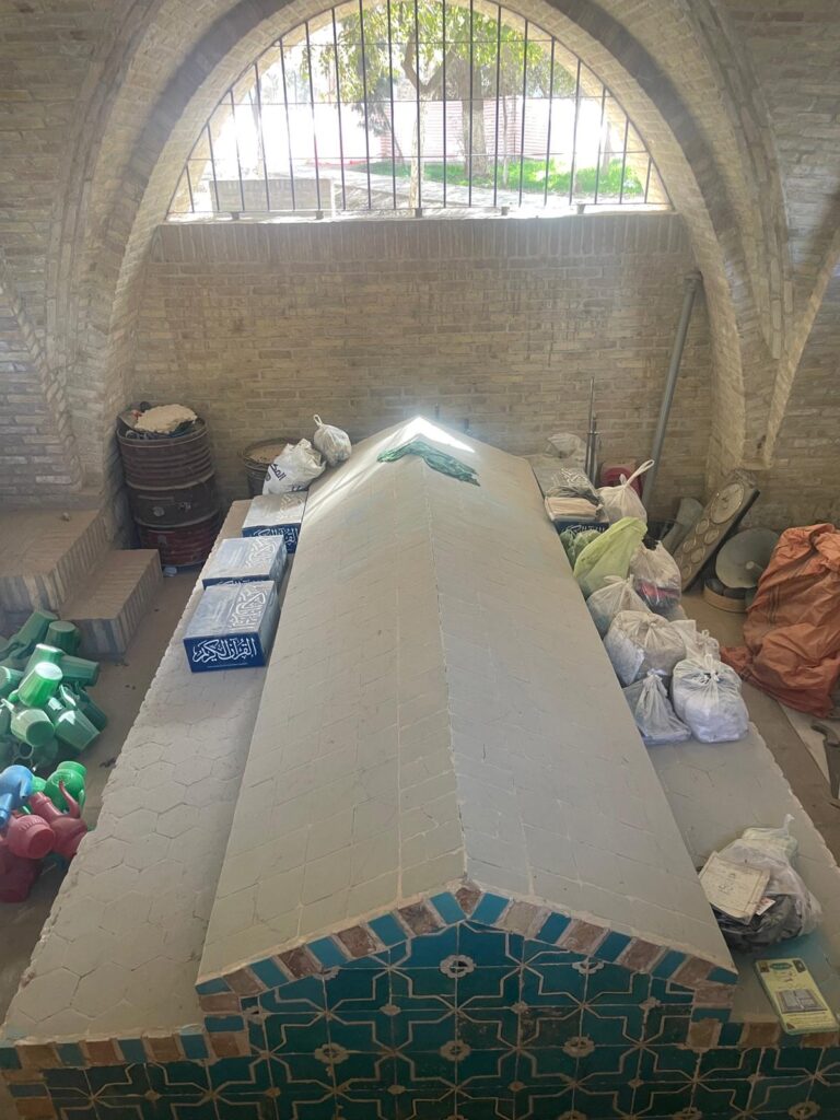 The grave of poet Rabia Balkhi in her tomb in Balkh, Afghanistan.