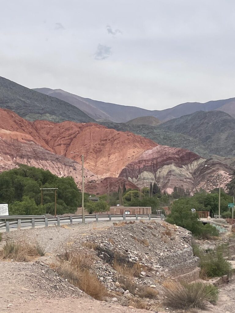 Salta's rainbow mountain in Argentina. So-called because of its different shades of red, grey, orange and brown colours.