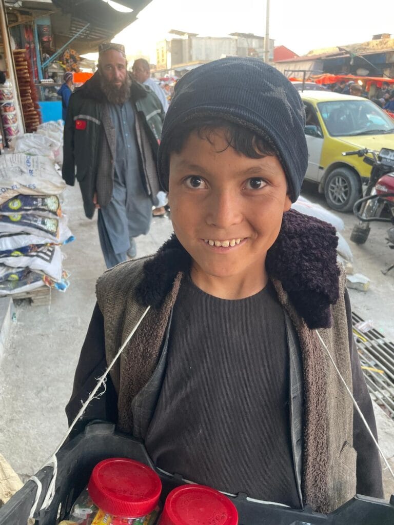 An Afghan child in Mazar-i-Sharif.