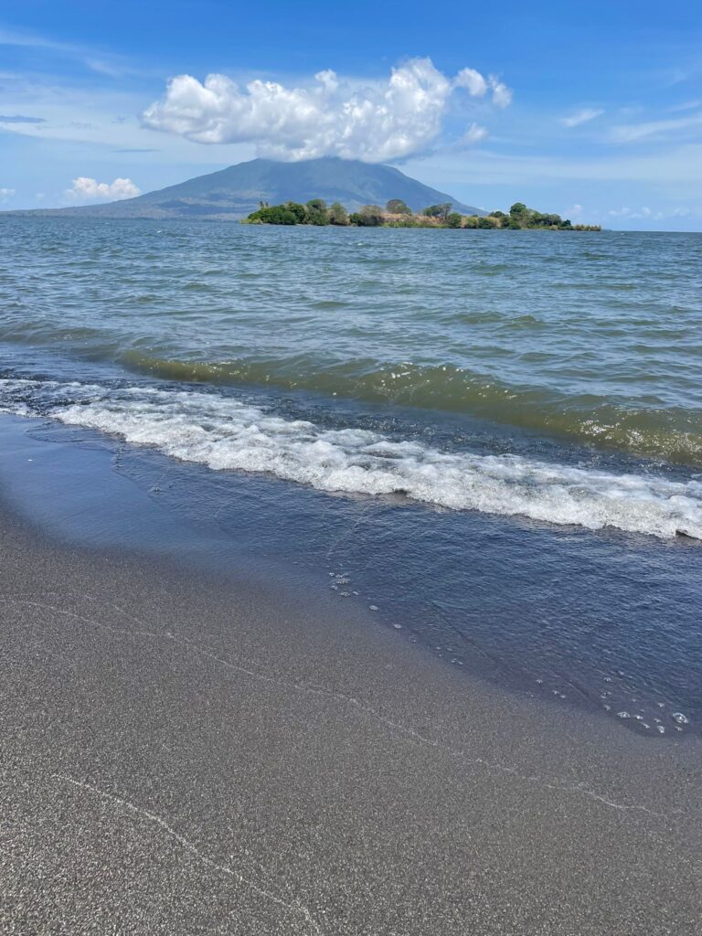 Volcan Maderas on Ometepe Island, Nicaragua. You can see it in the distance, from Charco Verde where this photo was taken from.