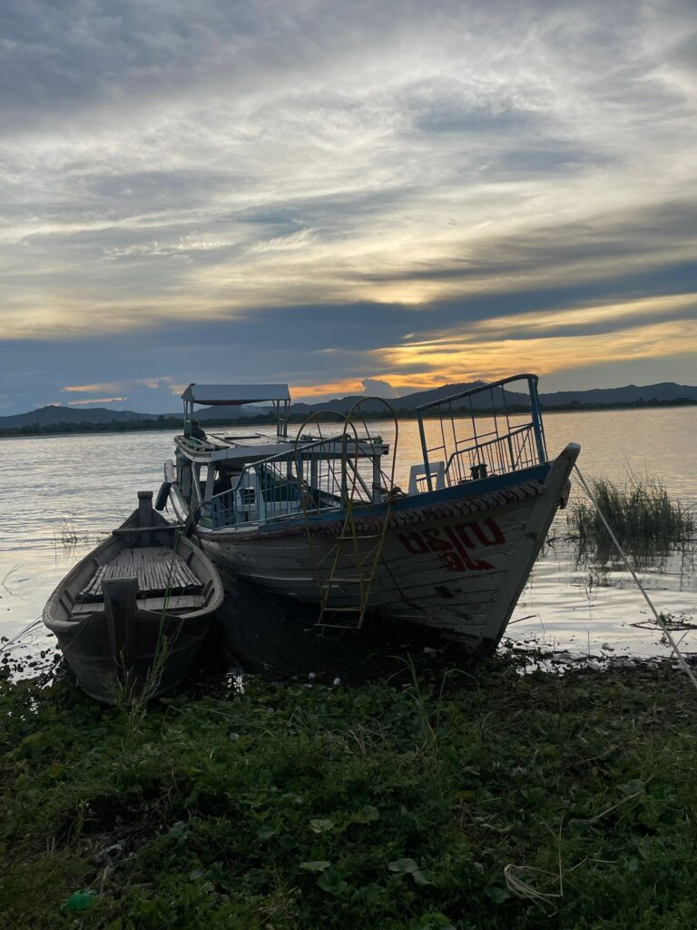 Sunset over the Irrawaddy River