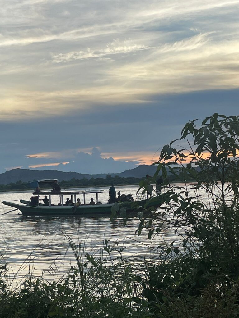 Sunset over the Irrawaddy River