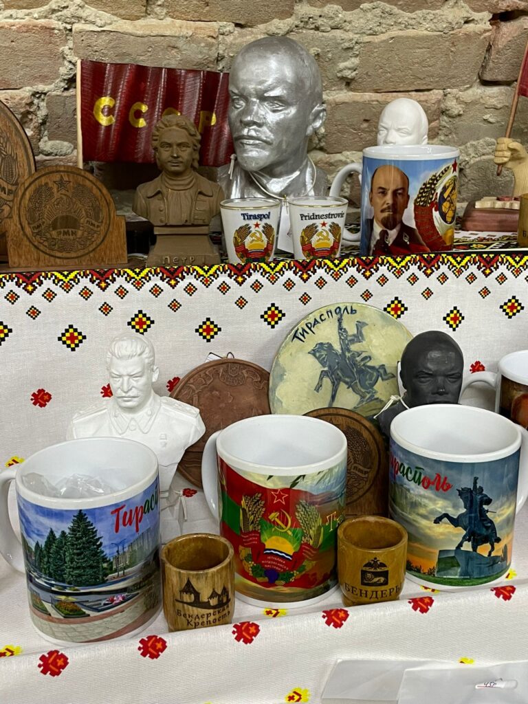 Stalin and Lenin souvenirs can also be bought here