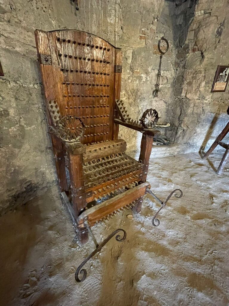 An interrogation chair used to torture prisoners