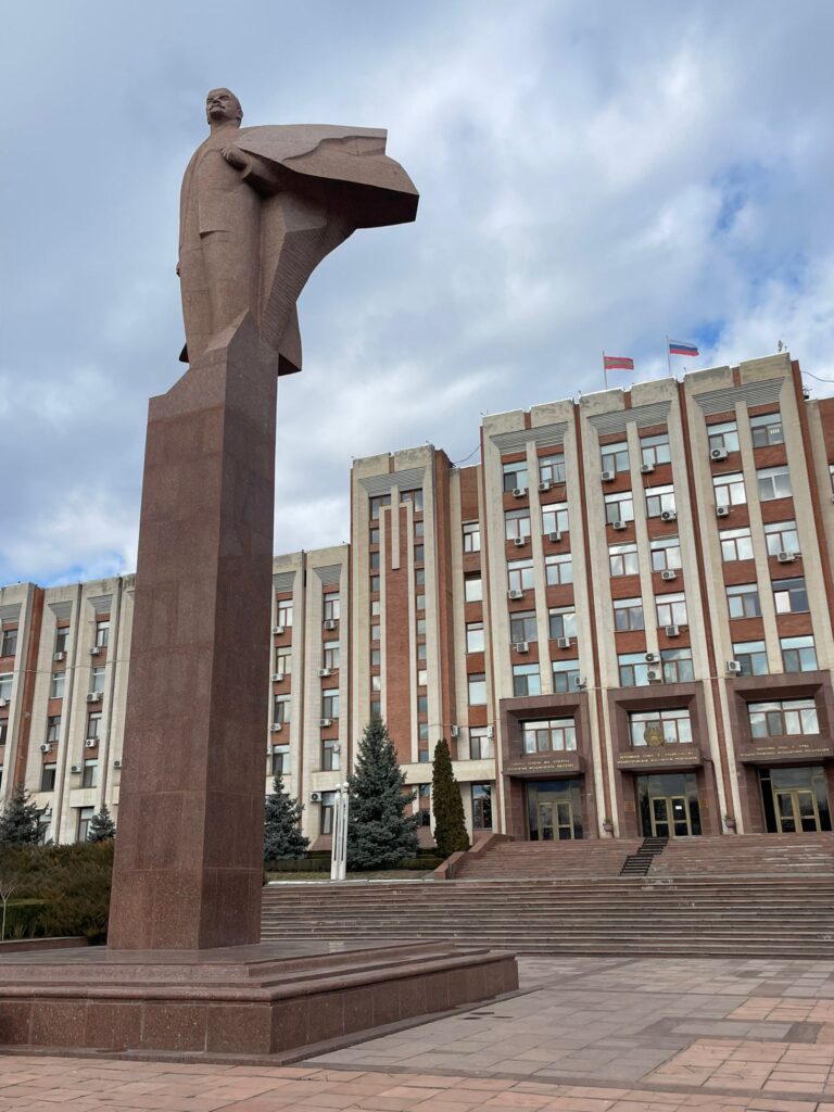 A large Lenin statue - something you will see a lot of whilst visiting Transnistria