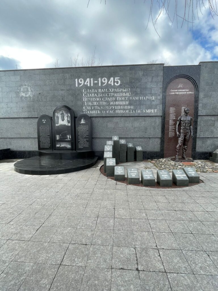 War memorial near the main square. Just as in the USSR, war reminders are common whilst visiting Transnistria