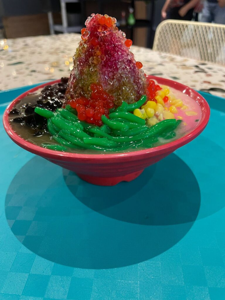 The AIS kacang dessert popular amongst those bothing living in and visiting Malaysia