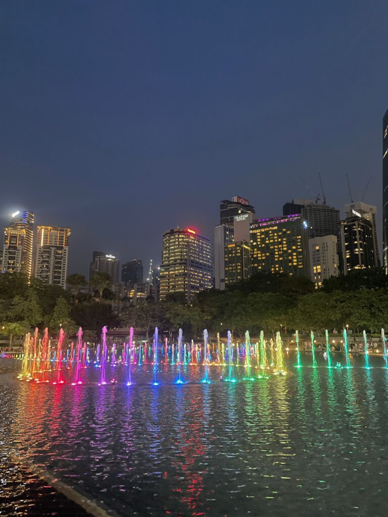 Any children visiting Malaysia may enjoy the fountain and light show that takes place on a daily basis behind the towers