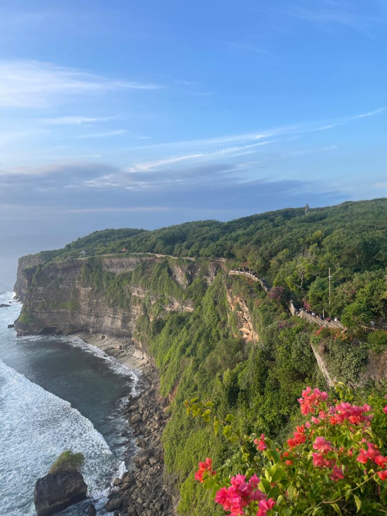 The green cliffs of Uluwatu in Bali