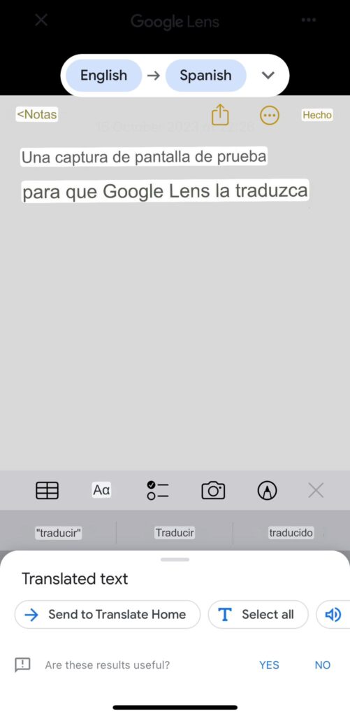 Uploading images from the camera roll with Google Lens