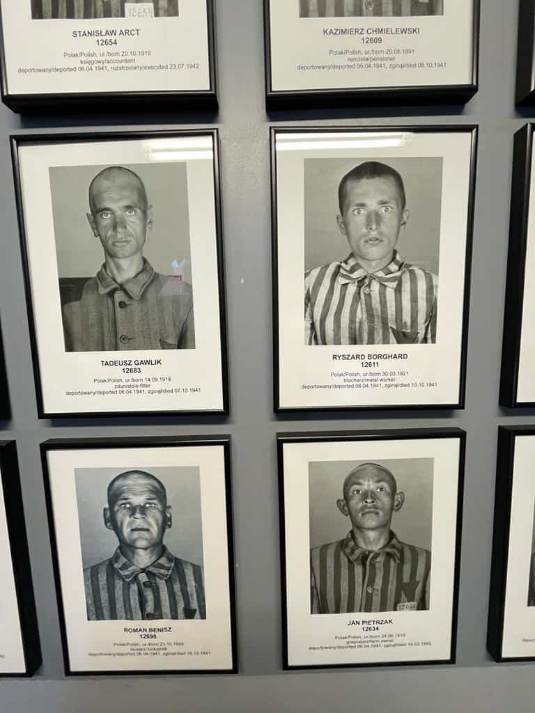 Mugshots of prisoners at Auschwitz