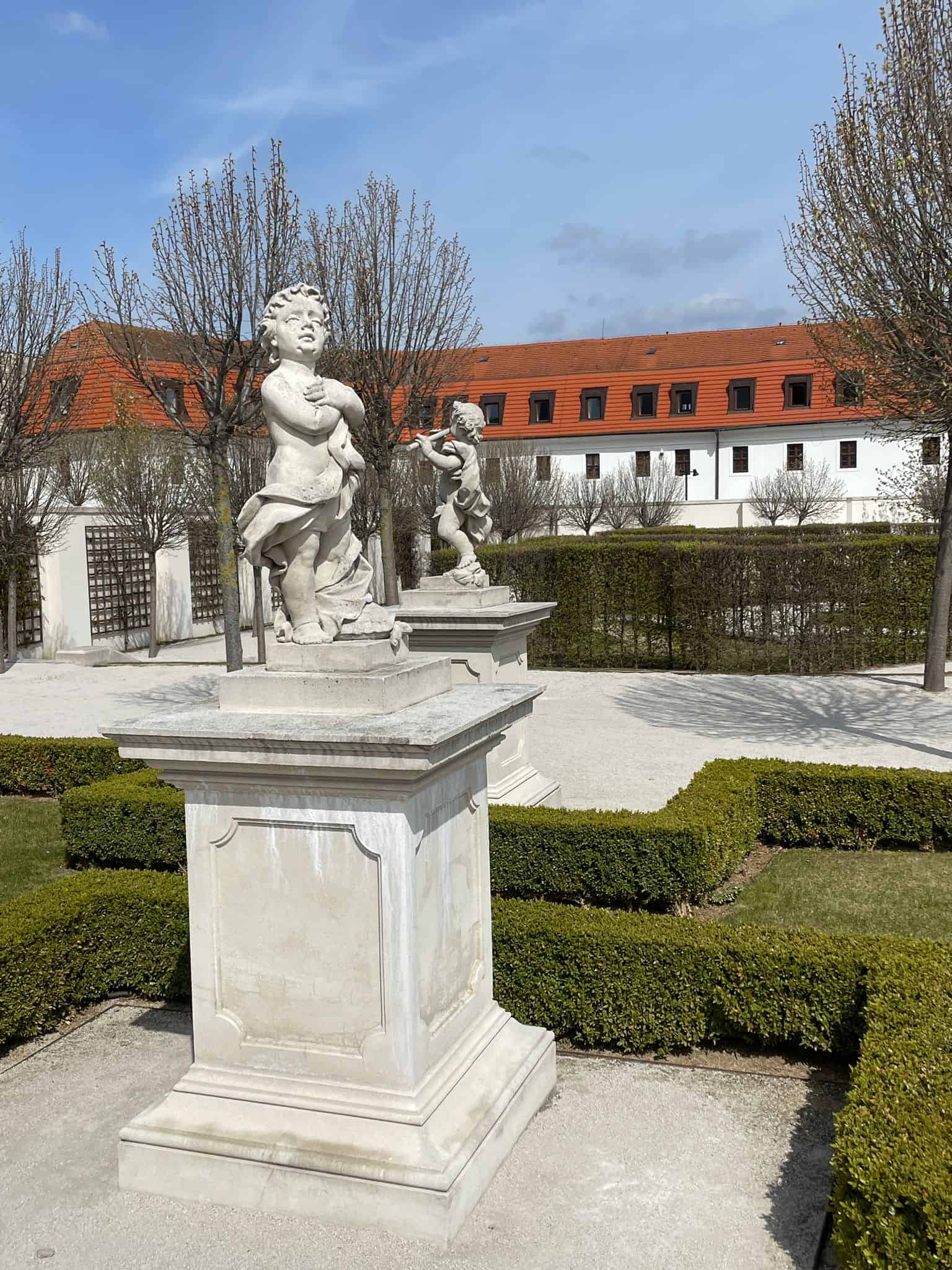 Statues in the courtyard round the back of Bratislava Castle in Slovakia's capital city.