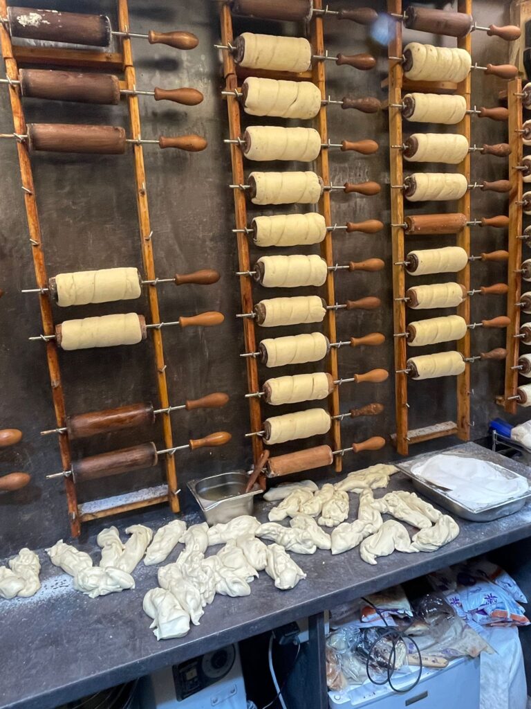 Chimney cakes in Budapest