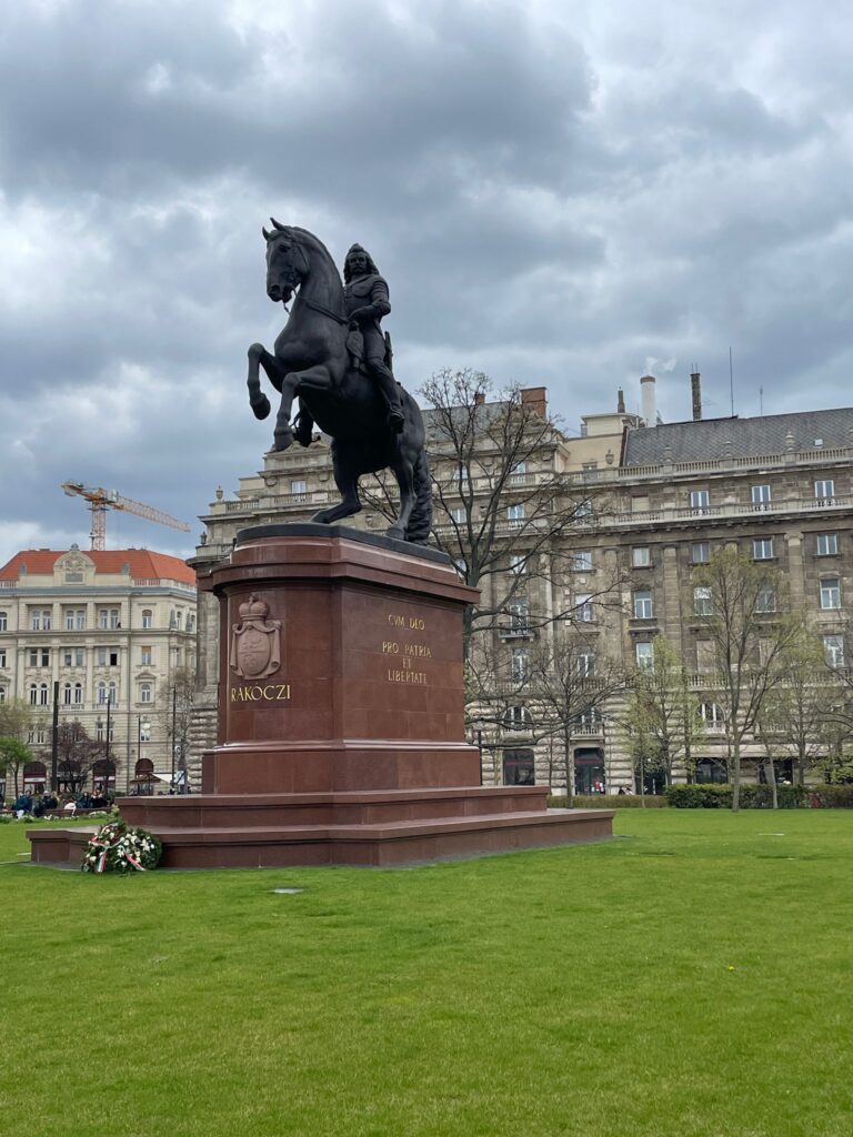 A statue in Budapest