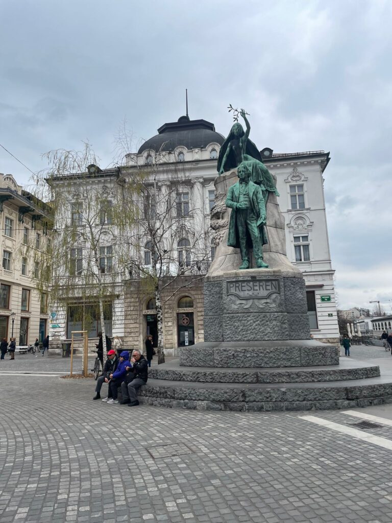 Preseren Square in Ljubljana