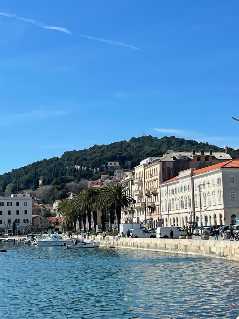 Split harbour on the coast of Croatia