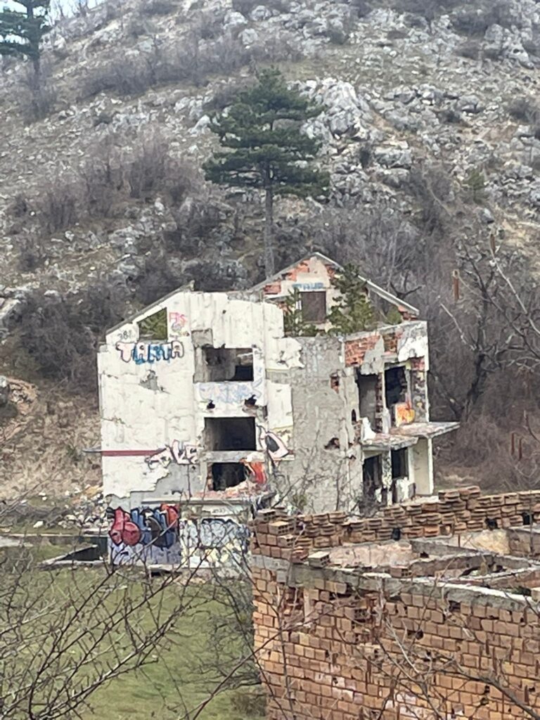 Bombed house in Sarajevo