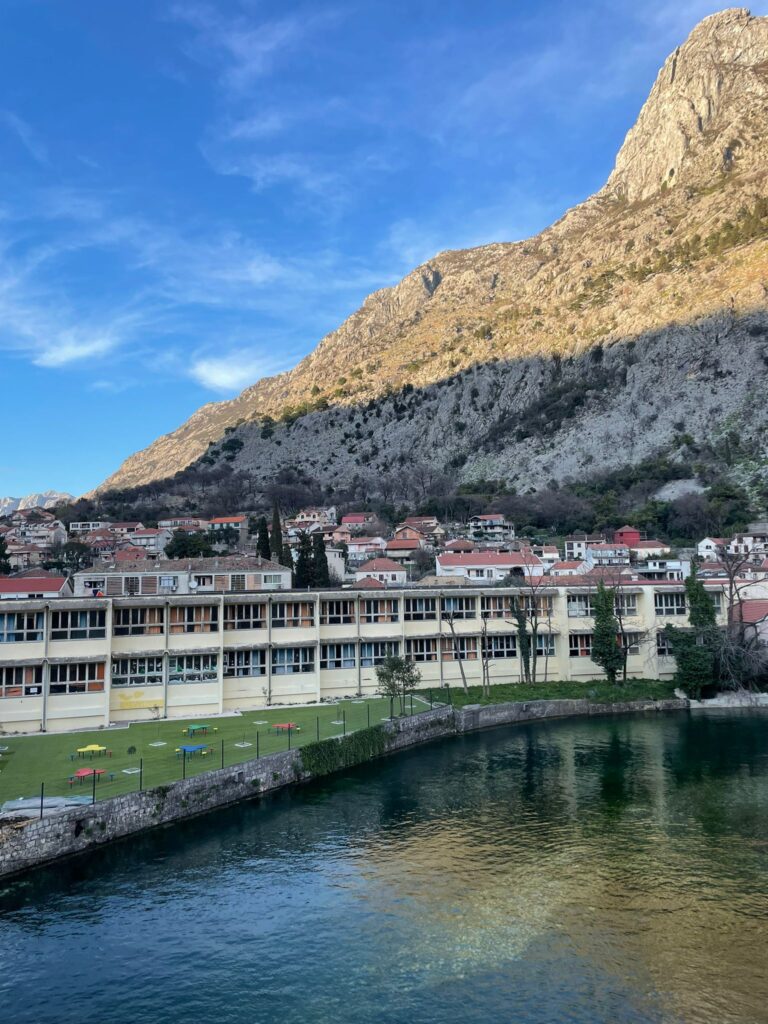 The mountainside in Kotor
