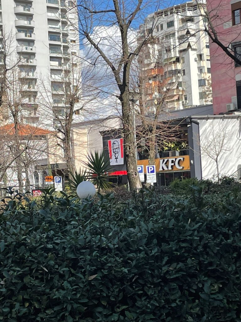 KFC opposite Enver Hoxha's house