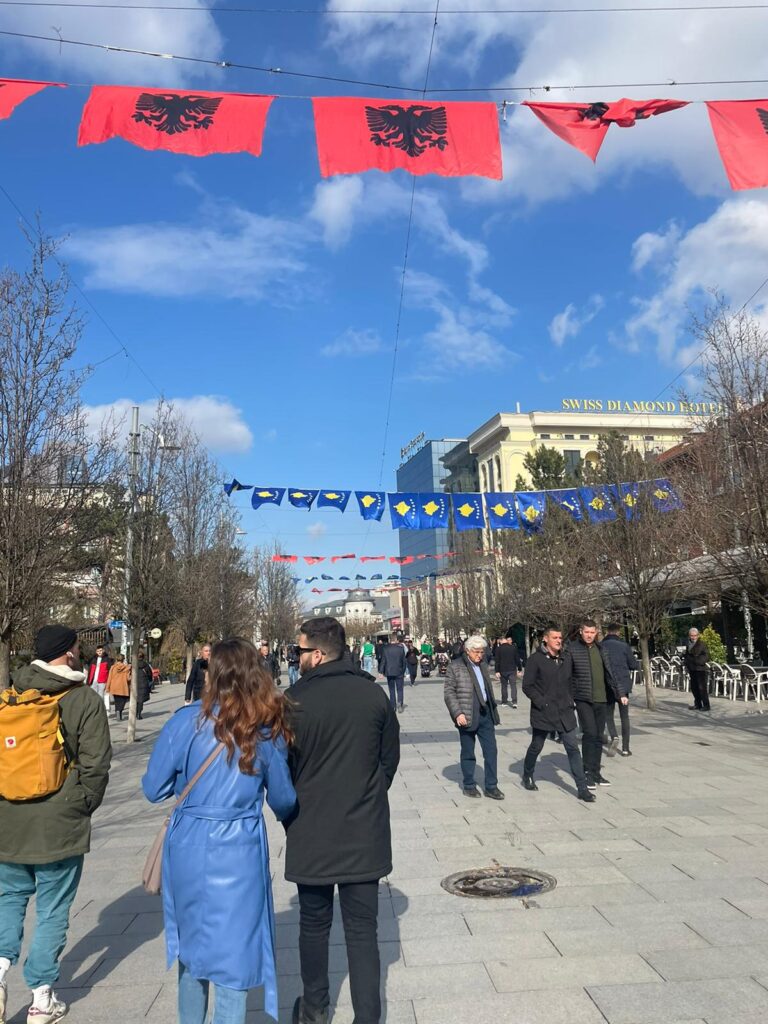 Albania flags in Kosovo