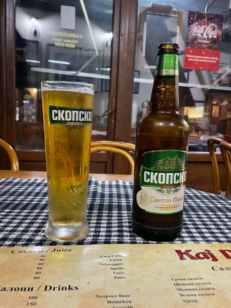 Beer in the Old Bazaar of Skopje
