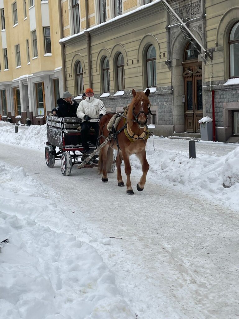 Icy roads in Helsinki