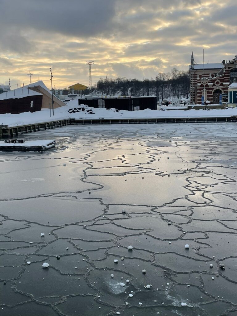 An ice lake in Helsinki