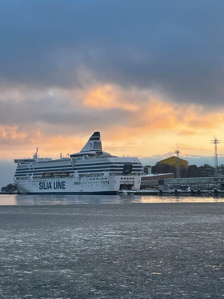 The ferry port in Helsinki