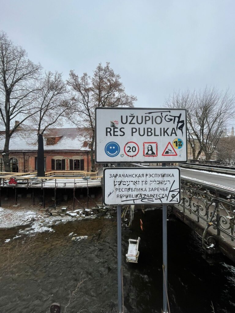 The entrance to the Republic of Uzupis