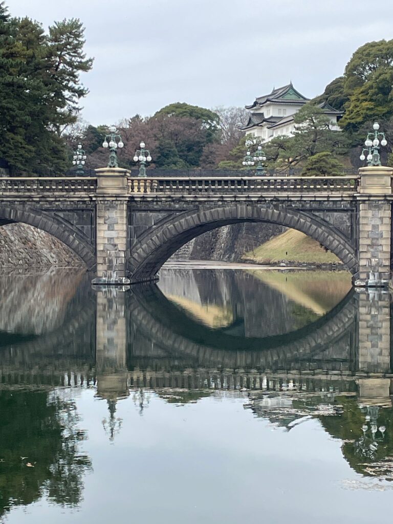 Views of Japan's Imperial Palace complex from outside