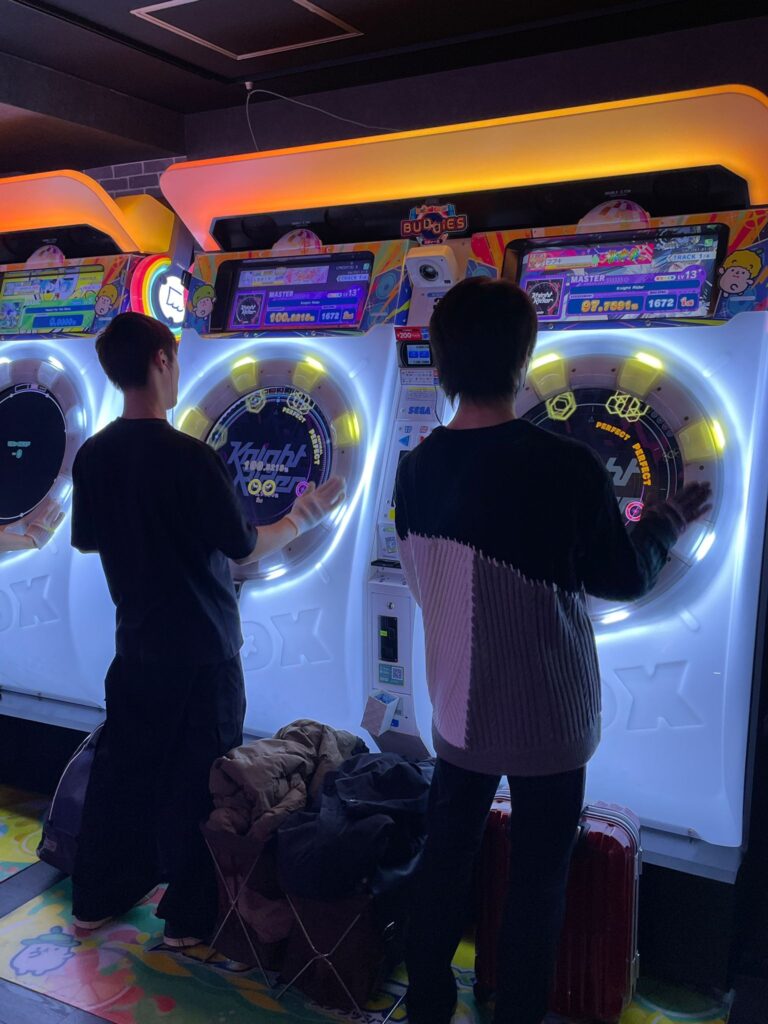 Two locals gaming in Akihabara