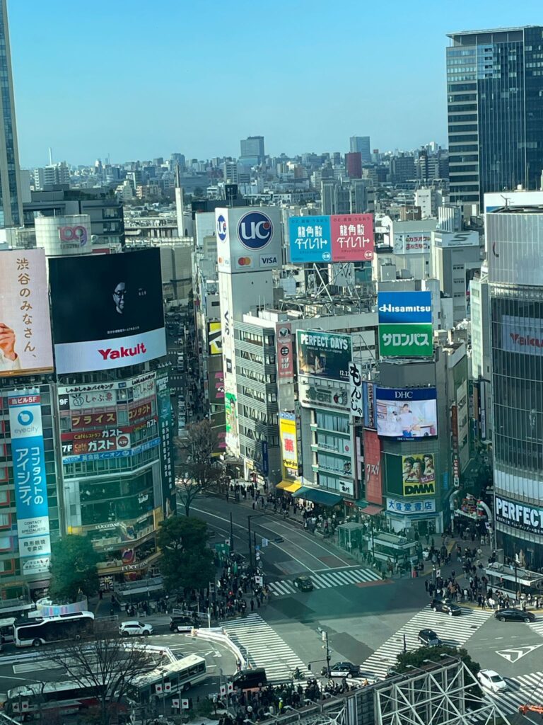 Shibuya Crossing (views from Shibuya Scramble Square 12F)