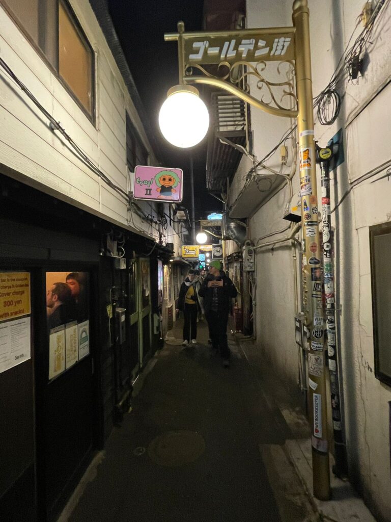 The streets outside Troll bar in Tokyo's Golden Gai