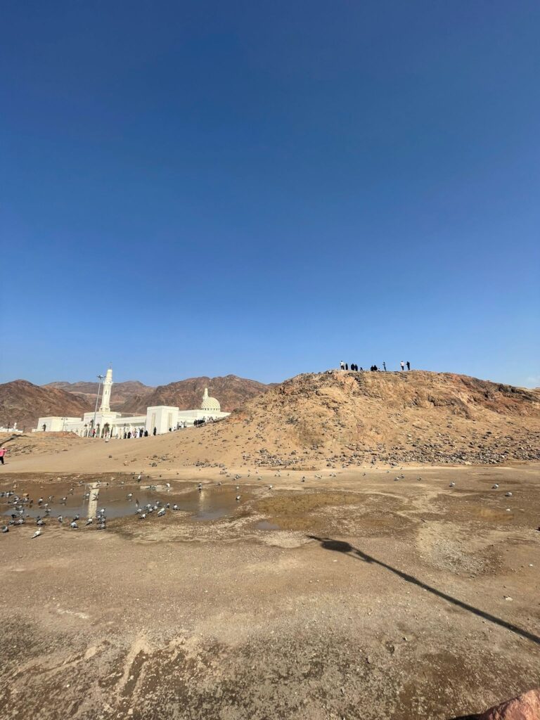 The base of Mount Uhud in Medina, Saudi Arabia