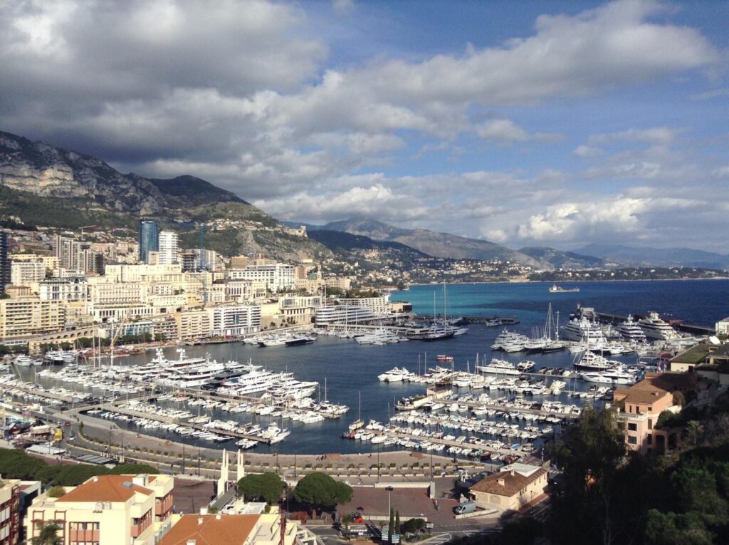 The harbour at Monaco, filled with millionaire's yachts on the Mediterranean Coast