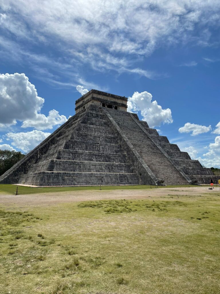 The pyramid-shaped Temple of Kukulcan at Chichen Itza in Mexico