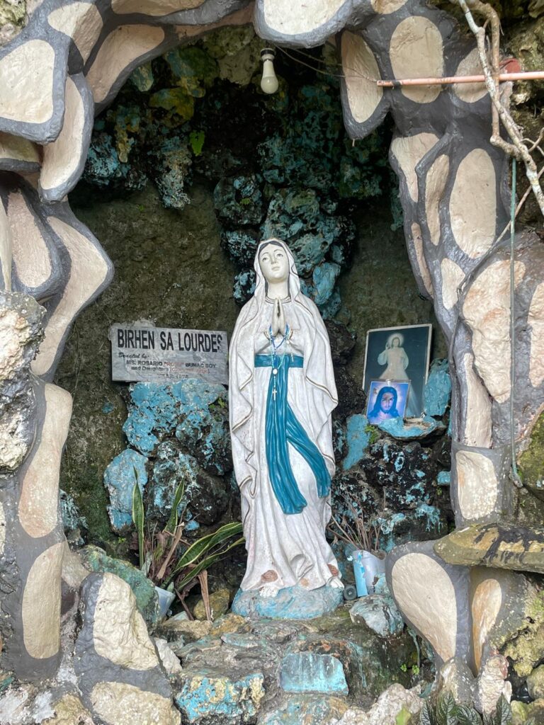 A statue of the virgin Mary in the Philippines