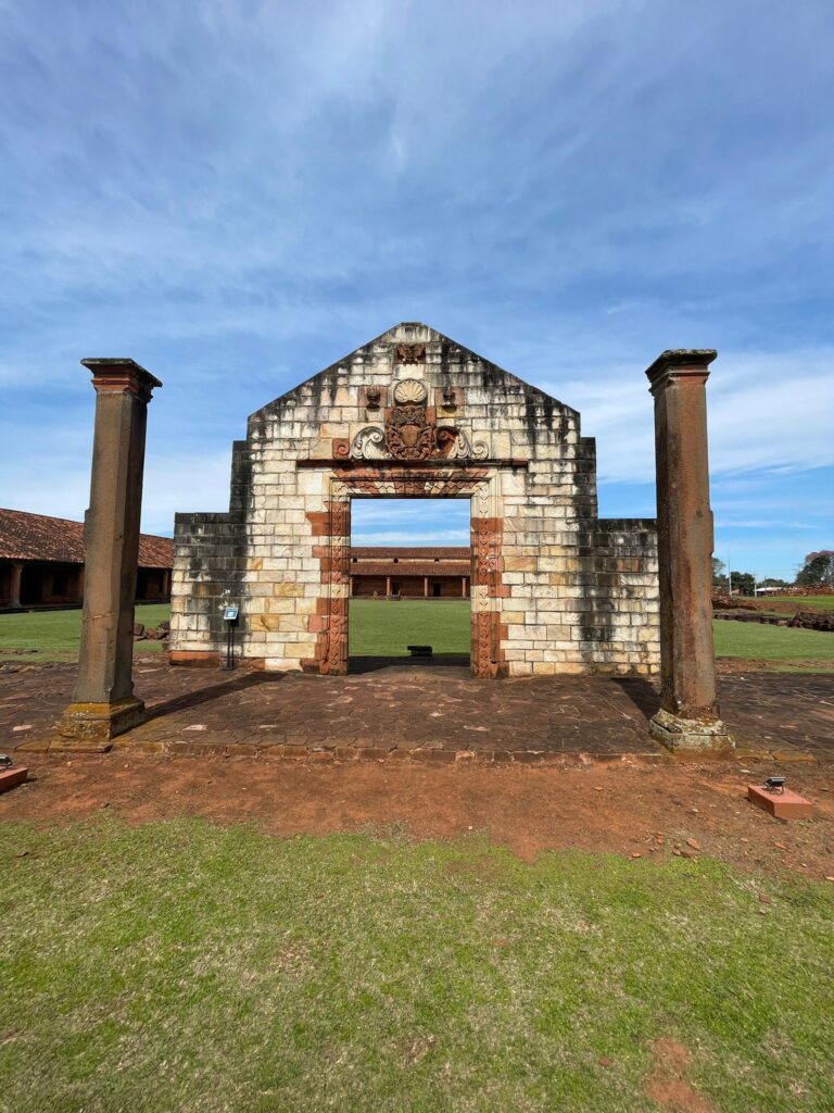 The ruins of a gate at the Jesuit Missions of San Cosme y Damian