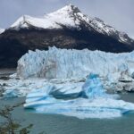 The giant icy glacier at Perito Moreno in Argentina