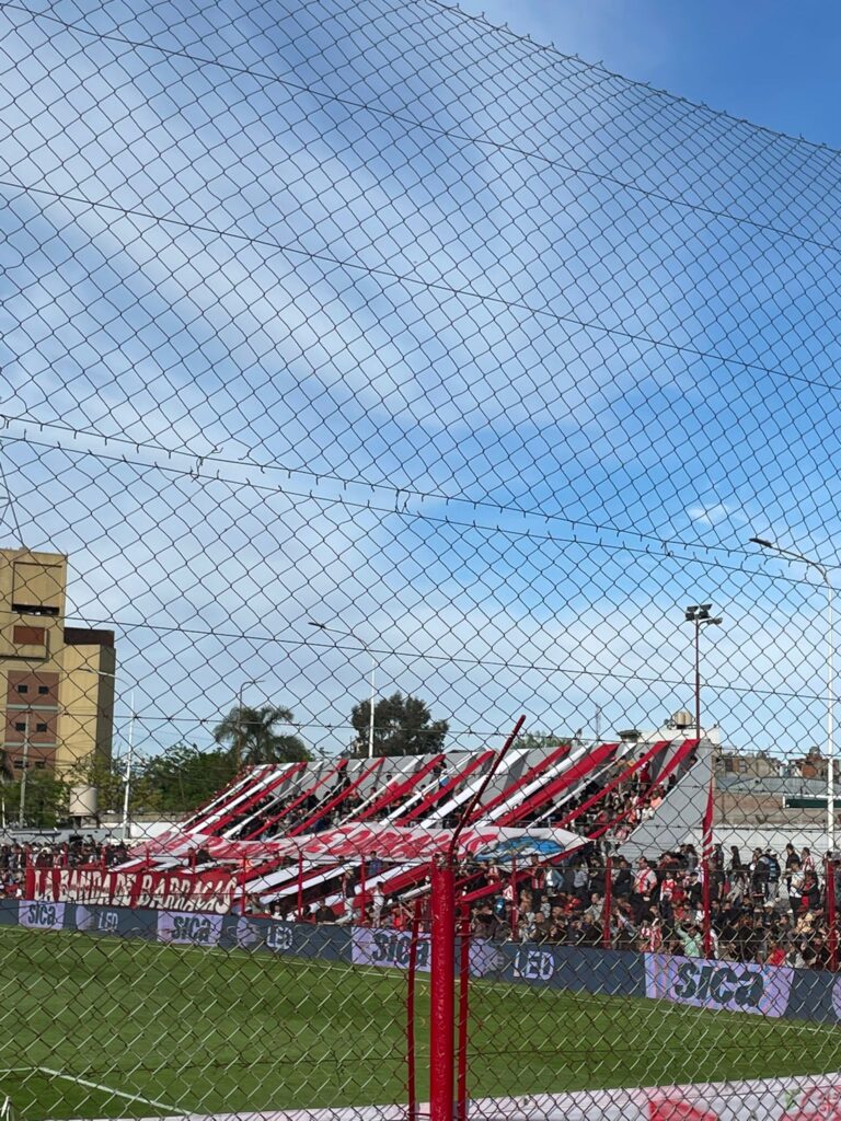 Football fans watching a game at Barracas in Buenos Aires